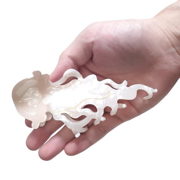 Novelty Ocean Jellyfish Hair Clips Cellulose Acetate Big Claw Accessories for Gi main image 6